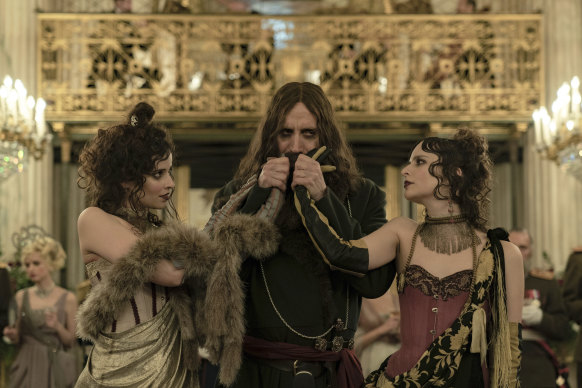 A barely recognisable Rhys Ifans, centre, plays Rasputin. 