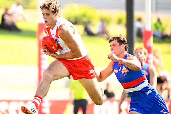 Charlie Curnow was fit and firing in his first match for the Swans.