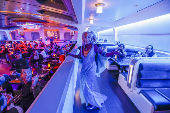 Activities, rooms, meals, drinks, entertainment and even a ‘shore excursion’ to the Galaxy’s Edge  Park in Disney World are all interactive within the fantasy.