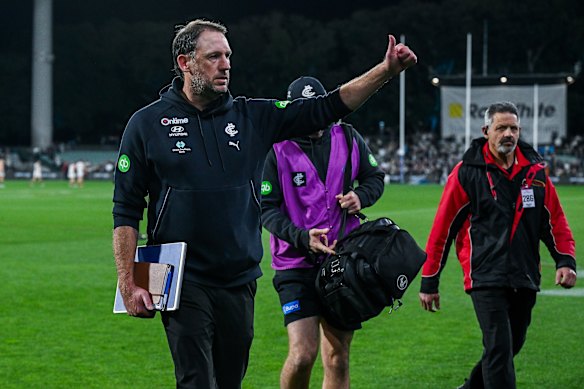 Interim Carlton coach Josh Fraser.