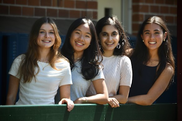 Ravensworth Girls’ students  Holly Fleming (99.1 ) , Kaitlyn Wee ( 99.5 ), Prapti Chaudhury ( 99.15) and Zara West ( 99.2). 