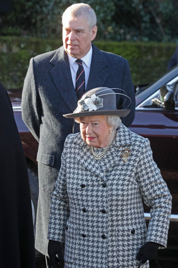 Prince Andrew, seen here with the Queen at Sandringham in January, has been described as "the spare she had for herself once she had produced the heir" - her first-born Charles.