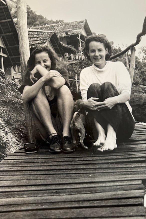 The author (right) and her friend Susie “island hopping” around Thailand in late 1992.