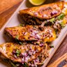 Cheesy birria tacos at Taquila's in Manly.