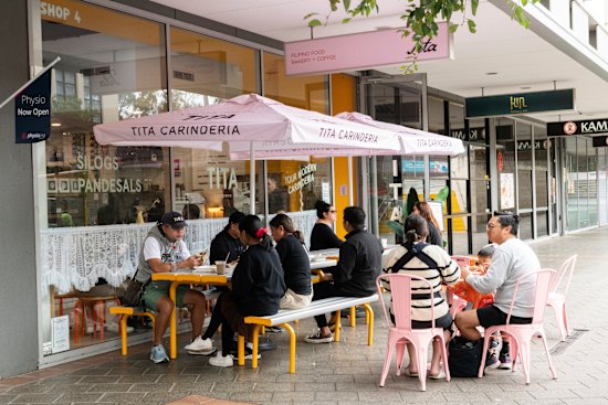 The outdoor tables at Tita.