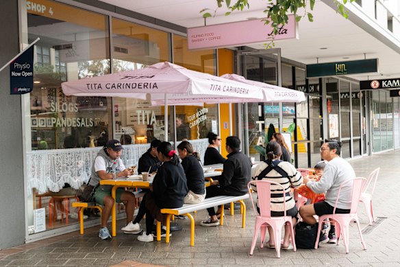 The outdoor tables at Tita.