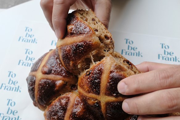 To Be Frank’s hot cross bun is so fluffy, you might forget to chew.