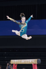 Mary-Anne Monckton competing at the Glasgow Commonwealth Games in 2014.