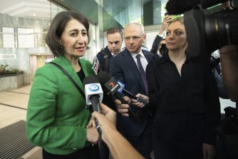 Former NSW premier Gladys Berejikilian arrives at the ICAC on Friday.