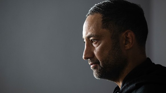 West Tigers coach Benji Marshall at a press conference announcing his contract extension through to 2030.