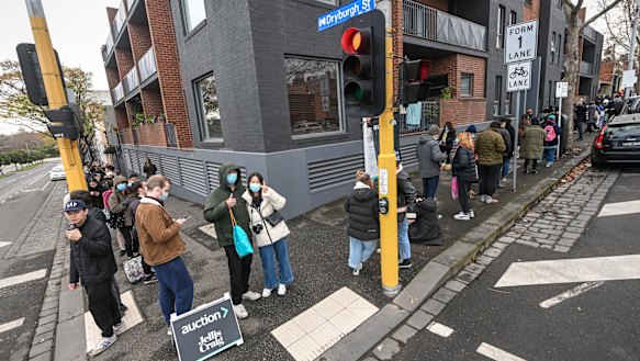 Hundreds queued to snare one of the final 1300 slices of cake at Beatrix Bakes on Saturday morning.