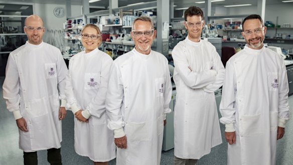 The University of Queensland’s Daniel Watterson, Christina Henderson, Paul Young, Keith Chappell and Trent Munro.