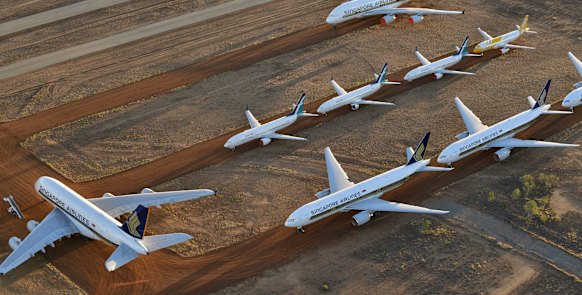 Thousands of planes have been “parked” indefinitely after the coronavirus pandemic decimated travel demand.