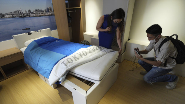 Forget the cardboard beds - the Tokyo athletes village has a working plumbing system.