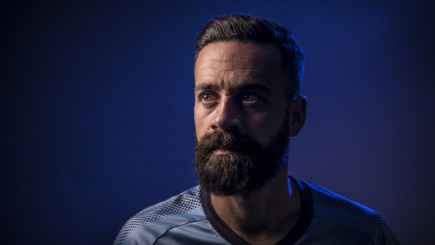 True Blue. Sydney FC captain Alex Brosque will play his last game in Sunday's grand final.
