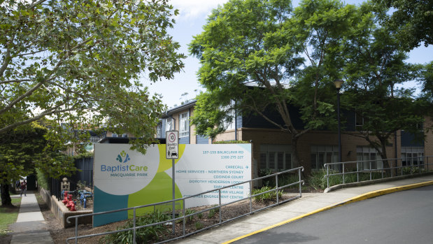 The Dorothy Henderson Lodge in Macquarie Park, where six residents died from COVID-19.