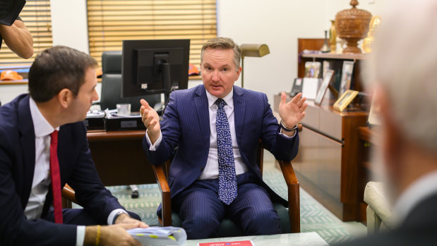 Shadow treasurer Chris Bowen and Labor's finance spokesman Jim Chalmers talk through the party's election costings.