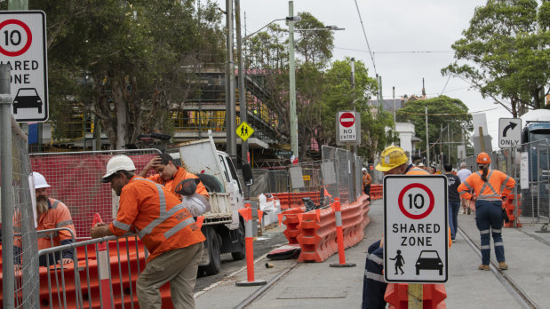 The line was originally due to be opened in March but construction has been slow.