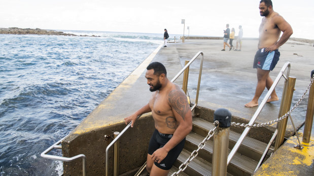 Deep water: Sekope Kepu, front, will have to miss one of the Waratahs' next two games. 