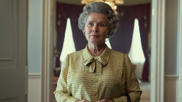 Imelda Staunton as Queen Elizabeth II in the fifth season of The Crown, which will arrive on Netflix on November 9, 2022.