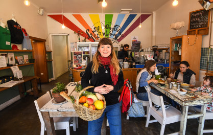 New dawn for shopping: Astrid Ryan, project manager of The Inconvenience Store in Thornbury, a supermarket where customers will pay what they feel is the right price for goods. 