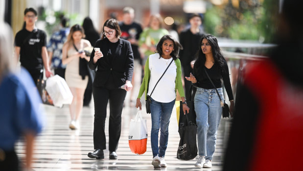 Shoppers flocked back to shopping centres in the weeks leading to Christmas.