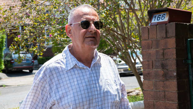 Disgraced former politician and convicted paedophile Milton Orkopoulos before arriving at Waverley Local Court  in January.