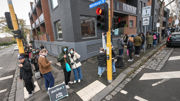 Hundreds queued to snare one of the final 1300 slices of cake at Beatrix Bakes on Saturday morning.