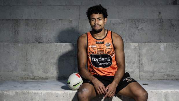 Dream debut year: Wests Tigers rookie Jahream Bula.