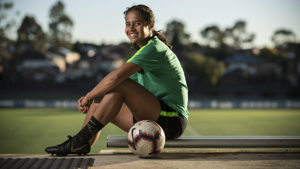 World at her feet: Fowler has exceptional potential, and shapes as Australia's best striker since Sam Kerr.