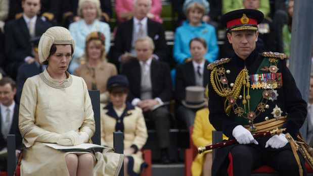Duty calls: Olivia Colman and Tobias Menzies in The Crown.