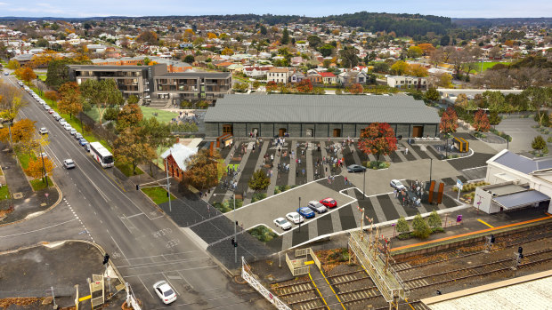 An artists' impression of the new Ballarat Railway Precinct.