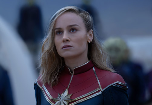 Brie Larson as Captain Marvel/Carol Danvers in The Marvels.
