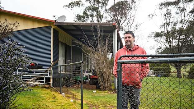 Jamie King at the house in Nug Nug he rented to alleged gunman Dezi Freeman.