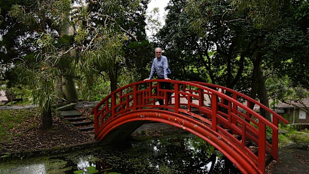 WHOS executive director Garth Popple surveying the rehabilitation centre’s gardens.