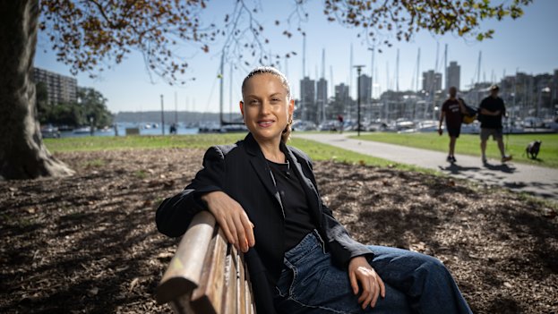 Nurse Alexandra Nash, pictured in Rushcutters Bay, lives in the Wentworth electorate and says she is still undecided about how she will vote. 