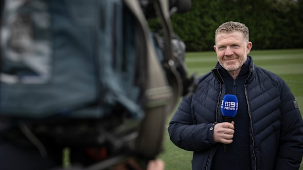 Danny Weidler at a Blues training session in Wentworth Falls in the leadup to the State of Origin final game earlier this month.