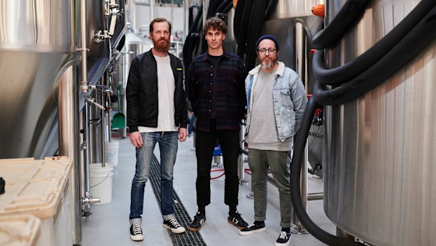 Heaps Normal founders Andy Miller, Ben Holdstock and Peter Brennan.