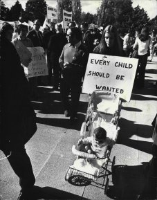 Demonstration outside Parliament House, Canberra. October 5, 1973