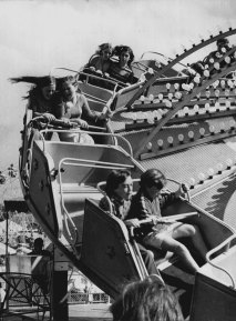 “Children’s Day a hair-raising affair: among the favourites was the wheel, which had the girls screaming with joy (or apprehension?) as their hair streamed free.”