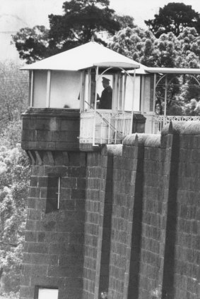 A guard tower at Pentridge Prison in 1983