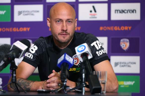 Perth Glory coach Ruben Zadkovich.