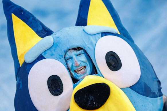 Sam Mac dressed up as Australia’s favourite cartoon dog.