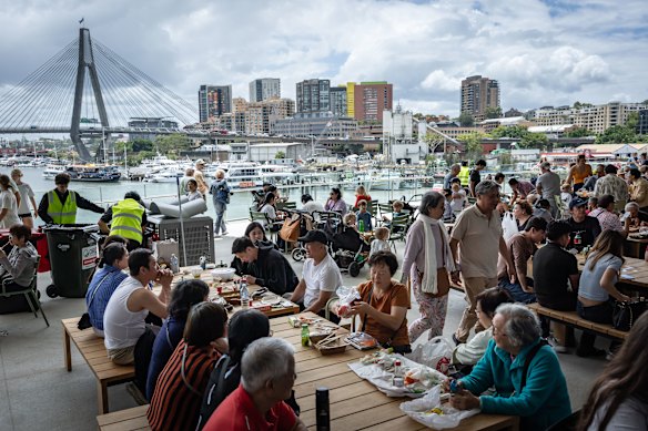 Views from the new Sydney Fish Market on opening day.