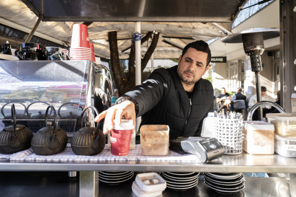 The coffee cart must be removed.