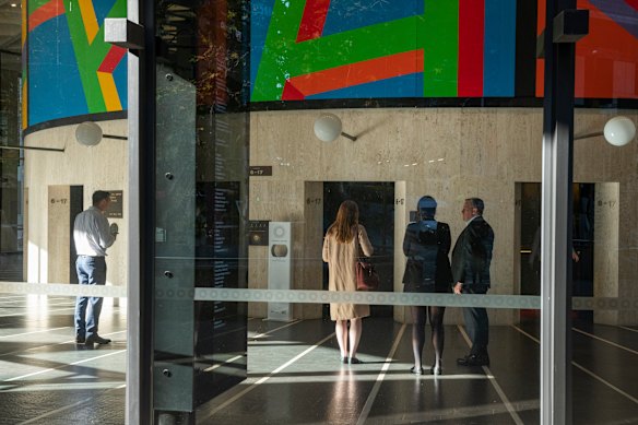 Wait times for using office lifts are still expected to be longer. 