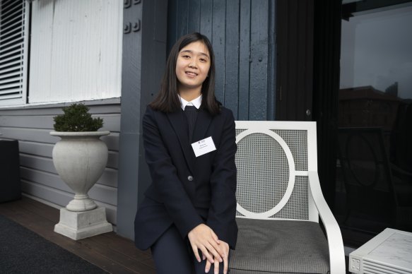 Michelle Ung from Prairiewood High came equal first in English Advanced in the 2021 HSC.