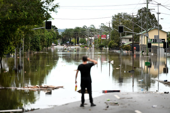 Lismore flooded to major levels in March this year.