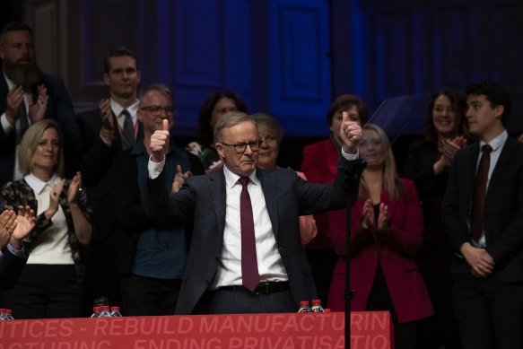 Prime Minister Anthony Albanese was given a hero’s welcome. 