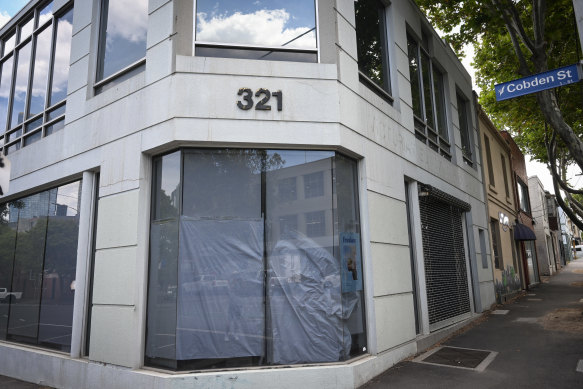 The shuttered Milkrun outlet in  North Melbourne.